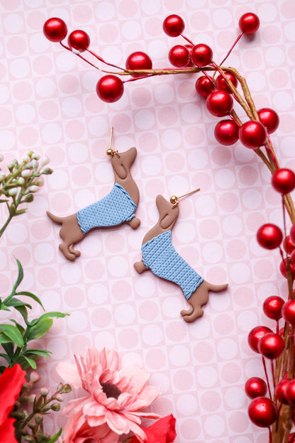 Doxies Wearing Sweaters Dangles