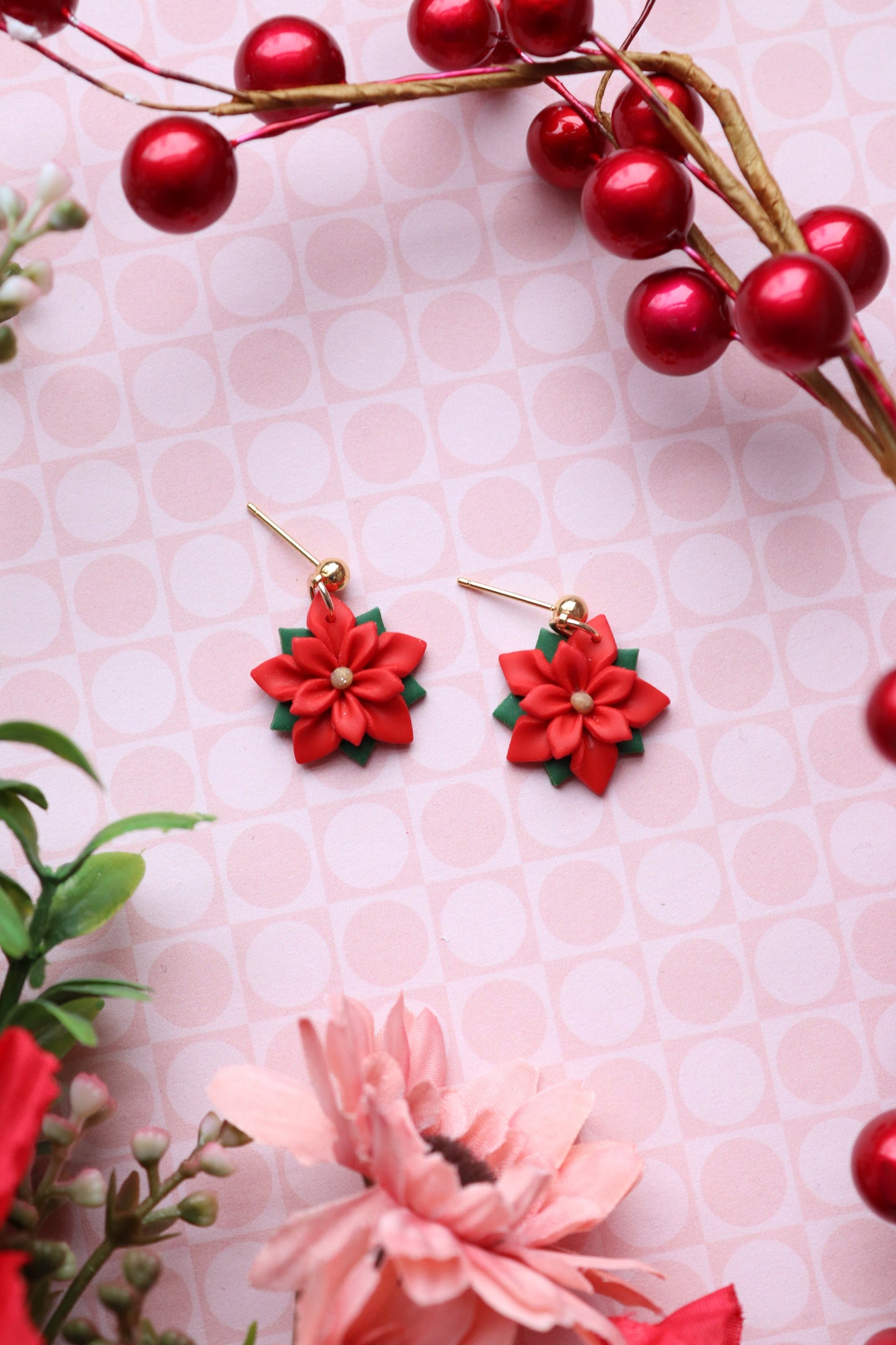 Poinsettia Dangles