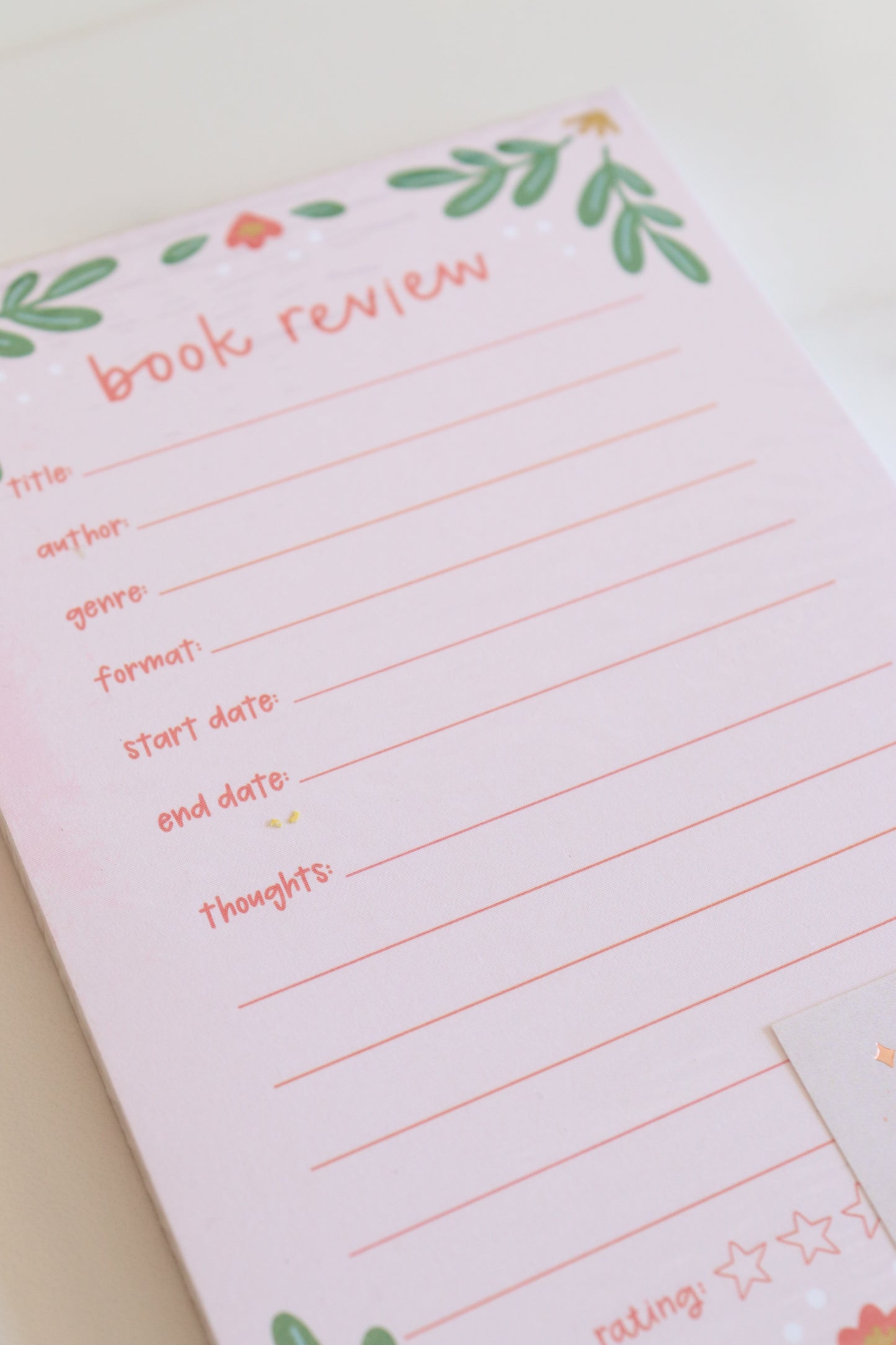 Book Review Notepad