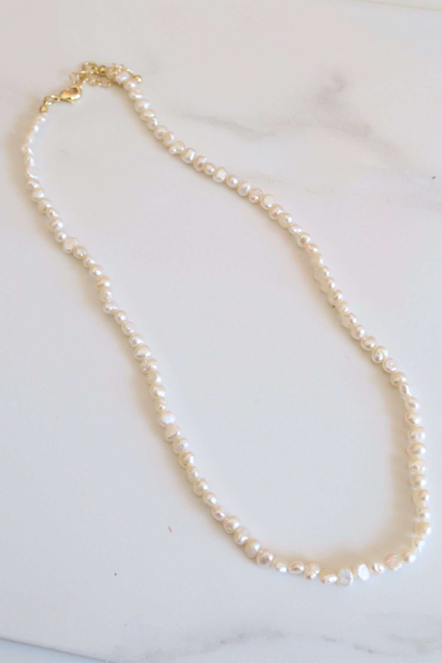 24k Gold-Filled Freshwater Pearl Necklace | 18"