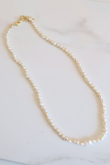 24k Gold-Filled Freshwater Pearl Necklace | 18"
