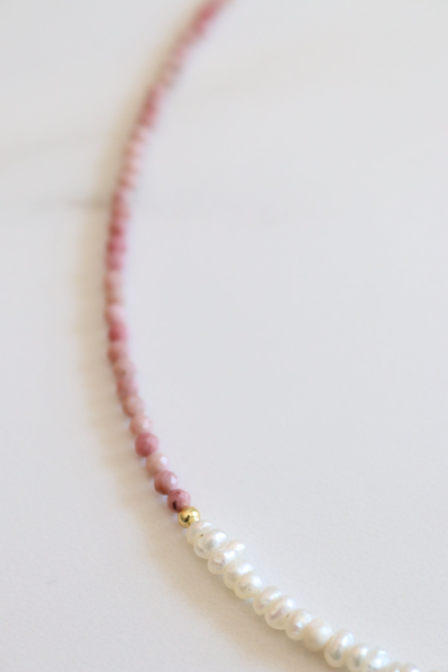 24k Gold-Filled Pearl and Gemstone Beaded Necklace | 18"