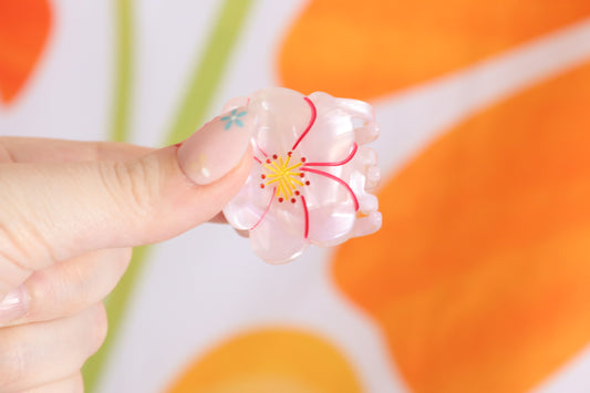 Small Cherry Blossom Claw Clip