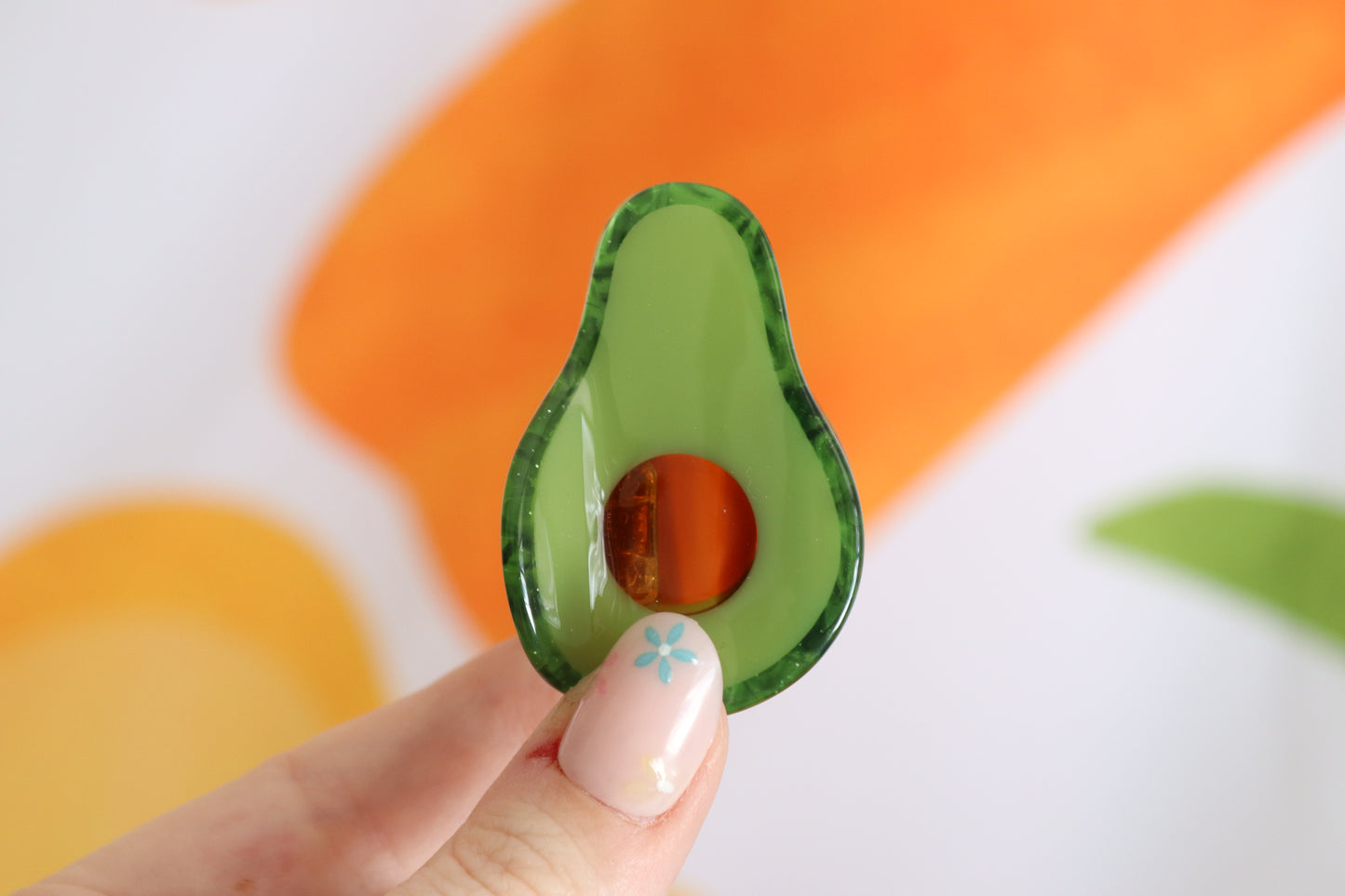 Mini Avocado Claw Clip