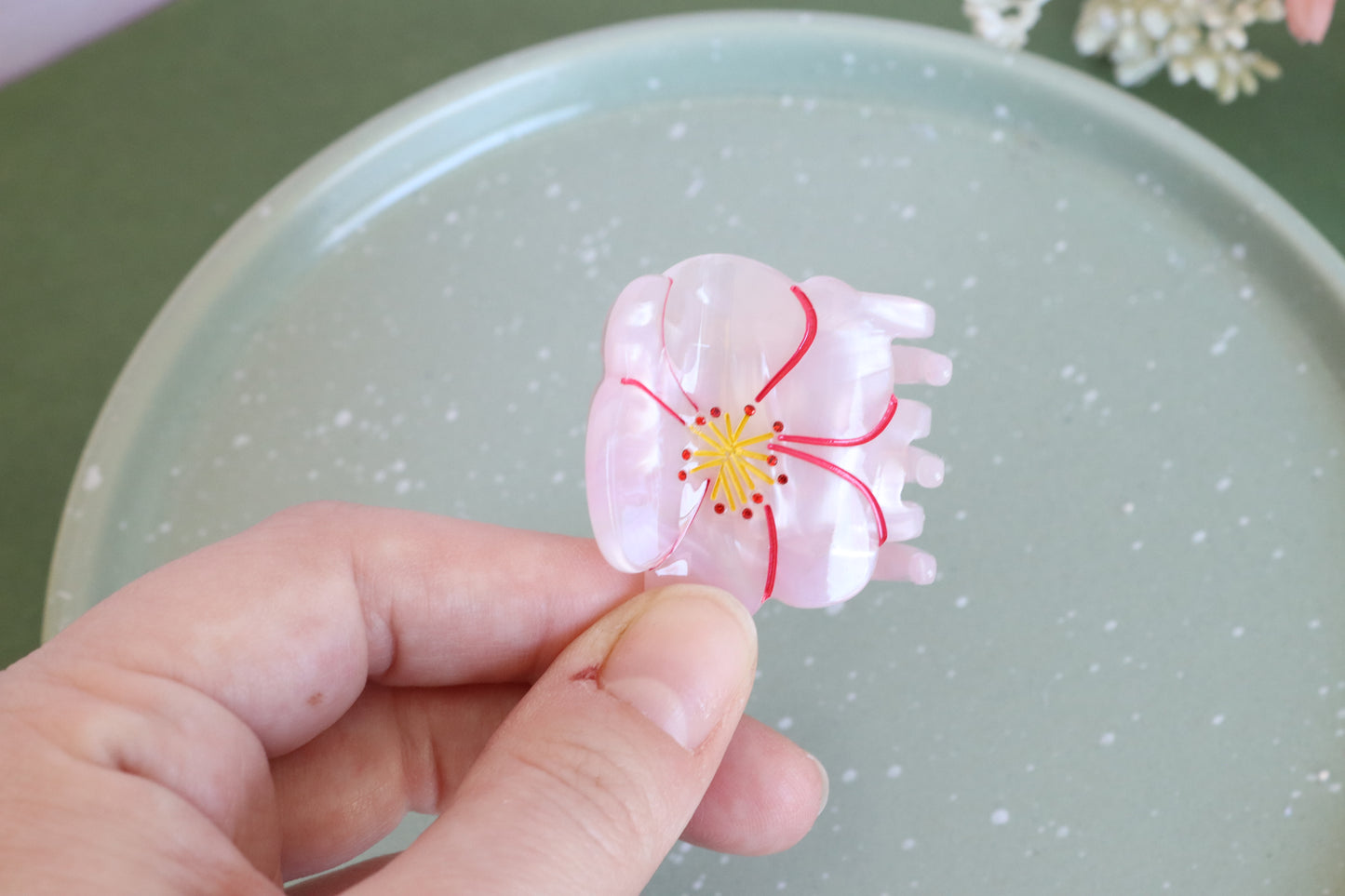 Small Cherry Blossom Claw Clip