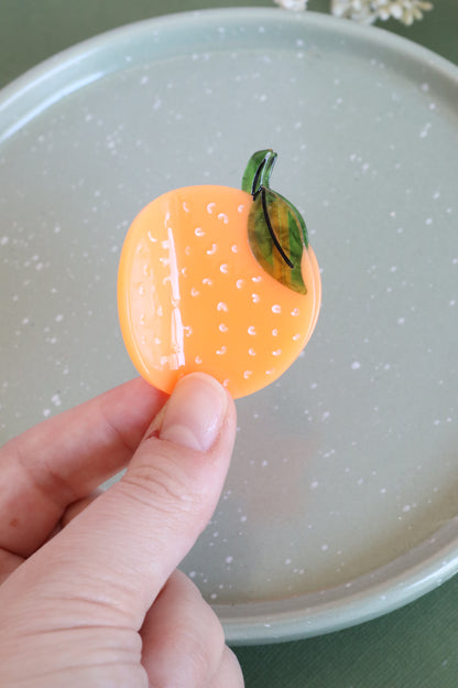 Small Orange Claw Clip