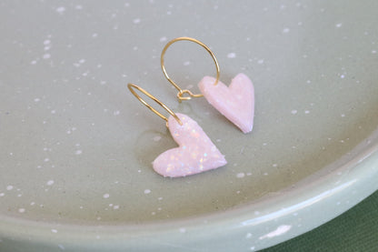 Soft Pink Opal Earrings (Multiple Shapes)