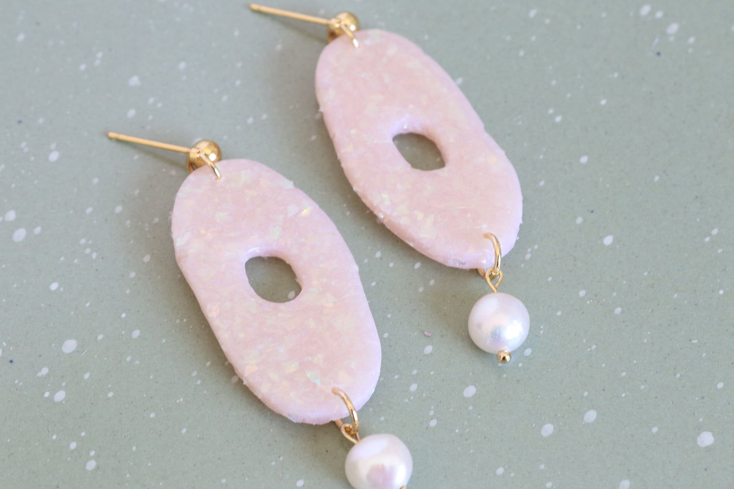 Soft Pink Opal Earrings (Multiple Shapes)