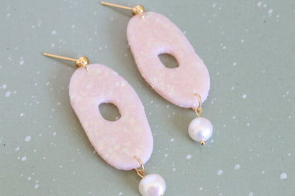 Soft Pink Opal Earrings (Multiple Shapes)