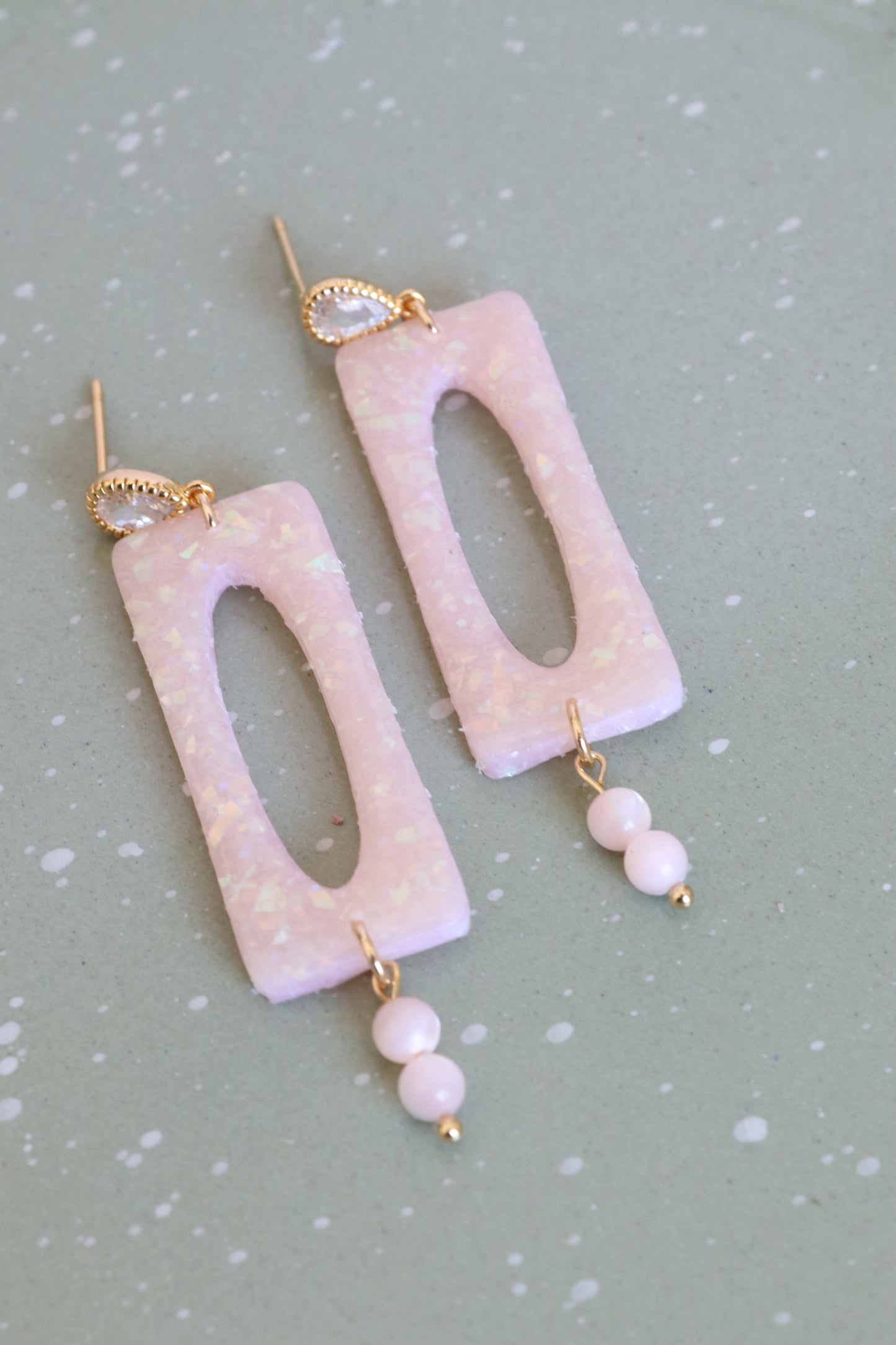 Soft Pink Opal Earrings (Multiple Shapes)