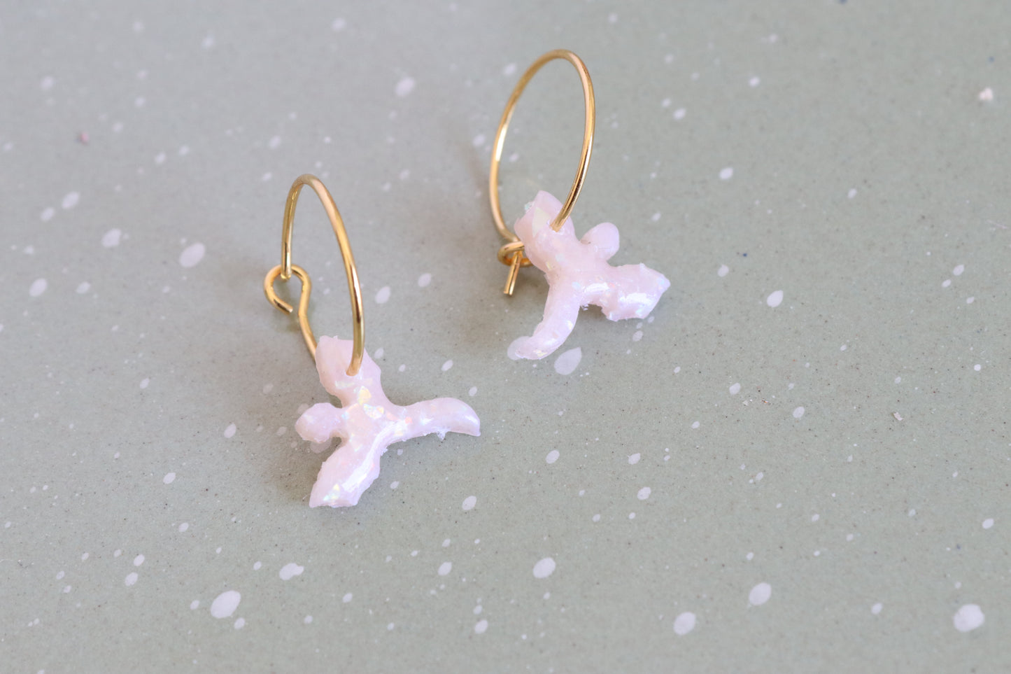 Soft Pink Opal Earrings (Multiple Shapes)