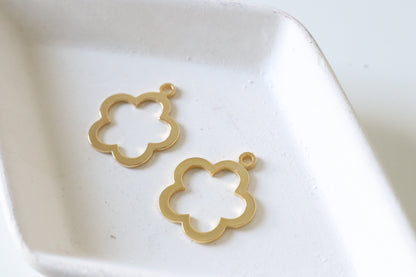 24k Gold-Plated Flower Charm
