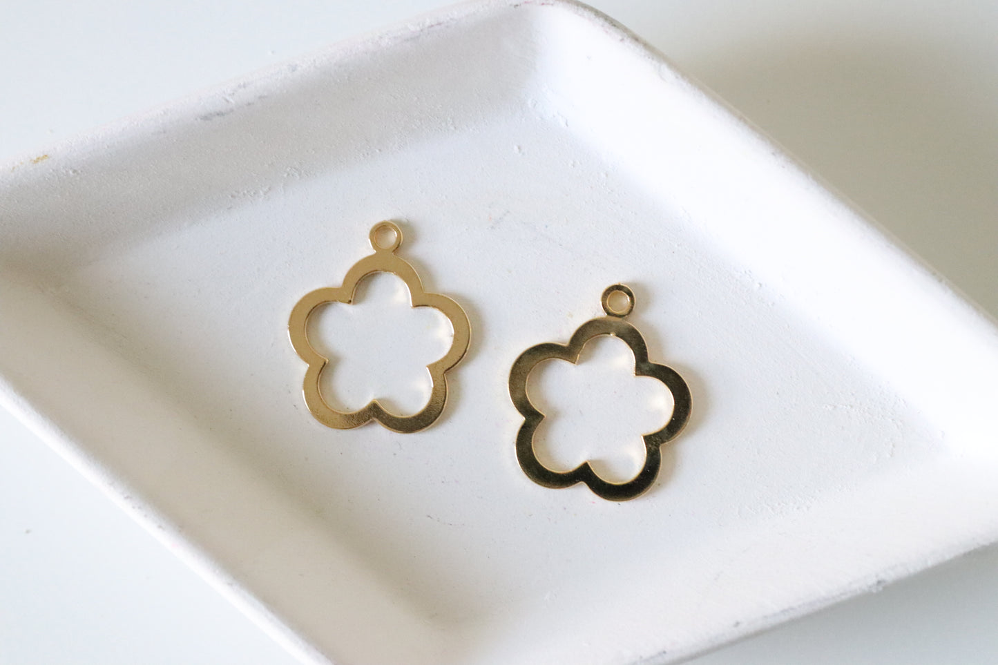 24k Gold-Plated Flower Charm