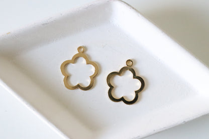 24k Gold-Plated Flower Charm