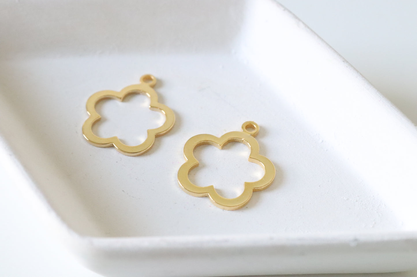 24k Gold-Plated Flower Charm