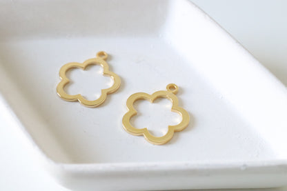 24k Gold-Plated Flower Charm