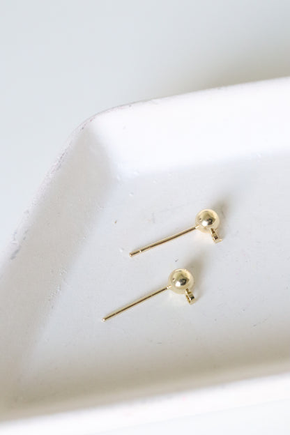 18k Gold-Plated Ball Studs