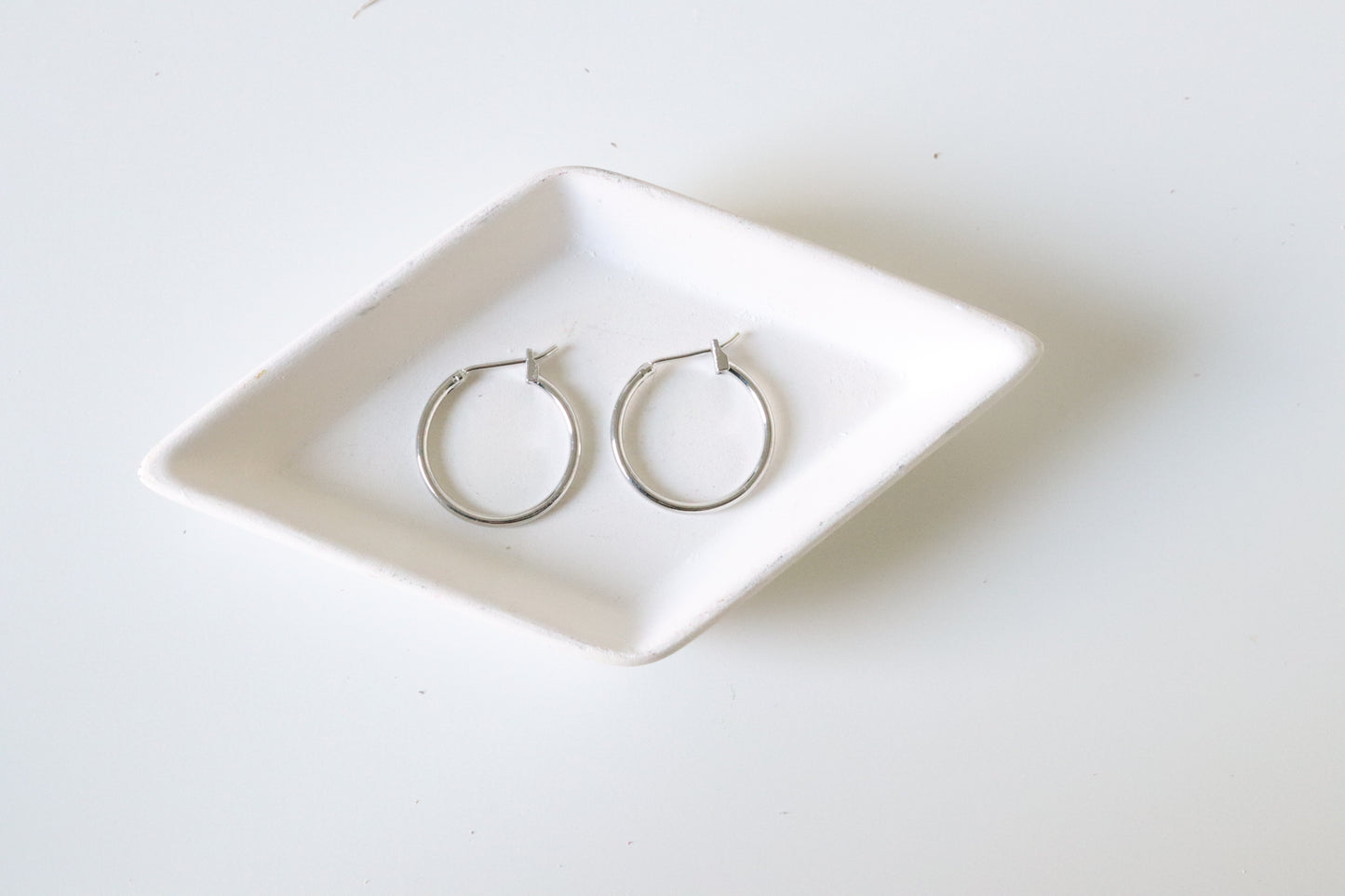 20mm Silver-Plated Huggie Hoops