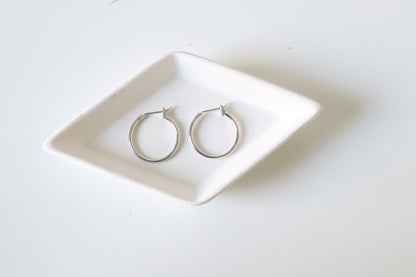 20mm Silver-Plated Huggie Hoops