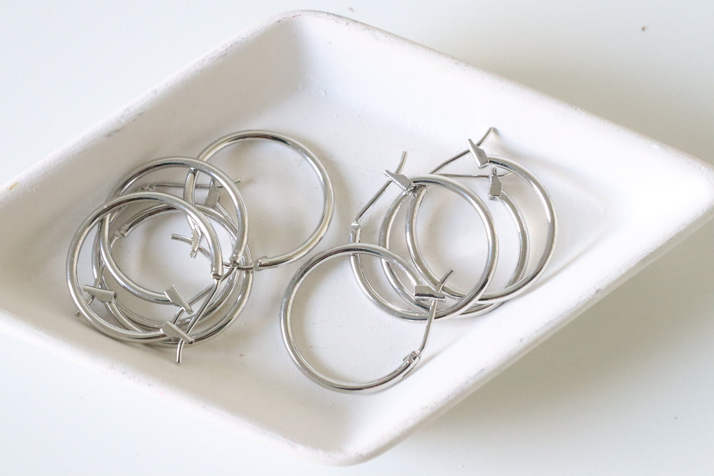 20mm Silver-Plated Huggie Hoops
