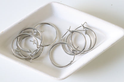 20mm Silver-Plated Huggie Hoops