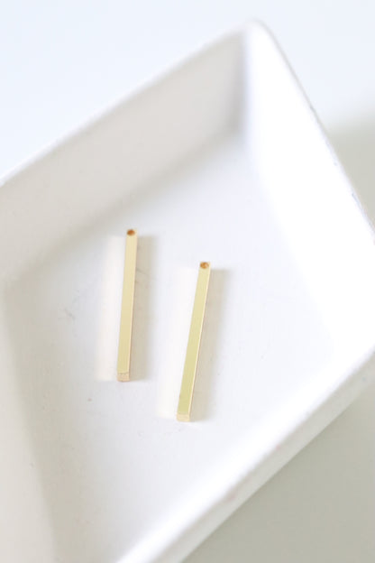Gold-Plated 25mm Bar Charms