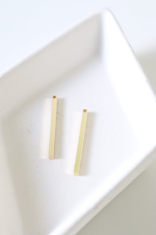 Gold-Plated 25mm Bar Charms