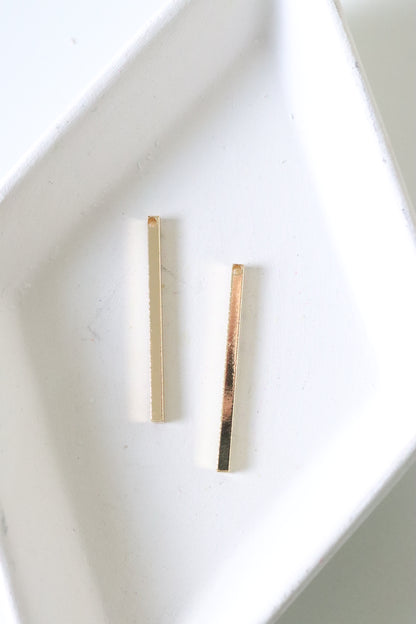 Gold-Plated 25mm Bar Charms