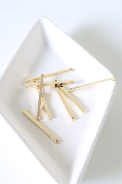 Gold-Plated 25mm Bar Charms