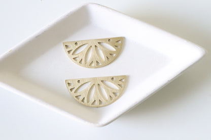Brass Half-Circle Charm