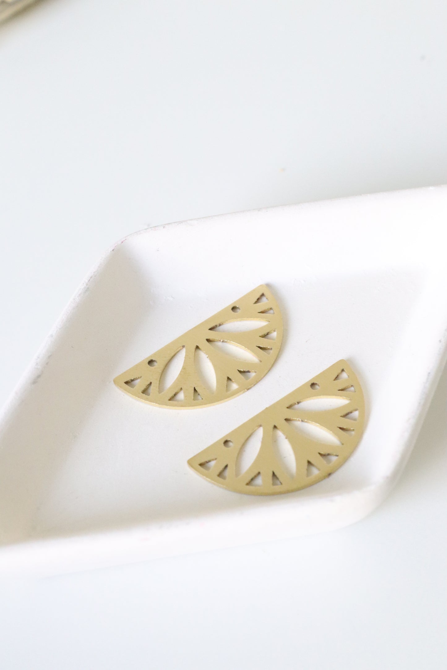 Brass Half-Circle Charm