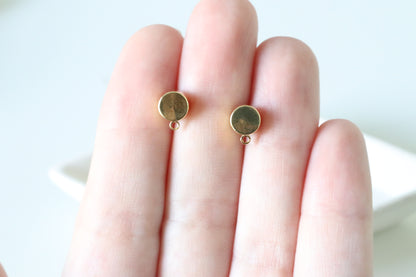 Gold-Plated Round Circle Posts