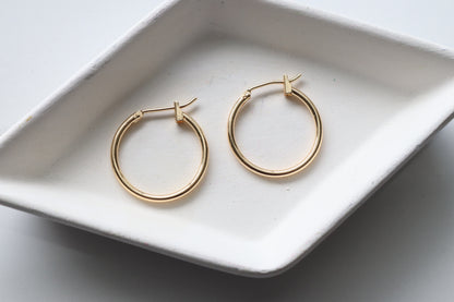 20mm Gold-Plated Huggie Hoops (Copy)