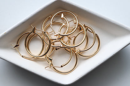20mm Gold-Plated Huggie Hoops (Copy)