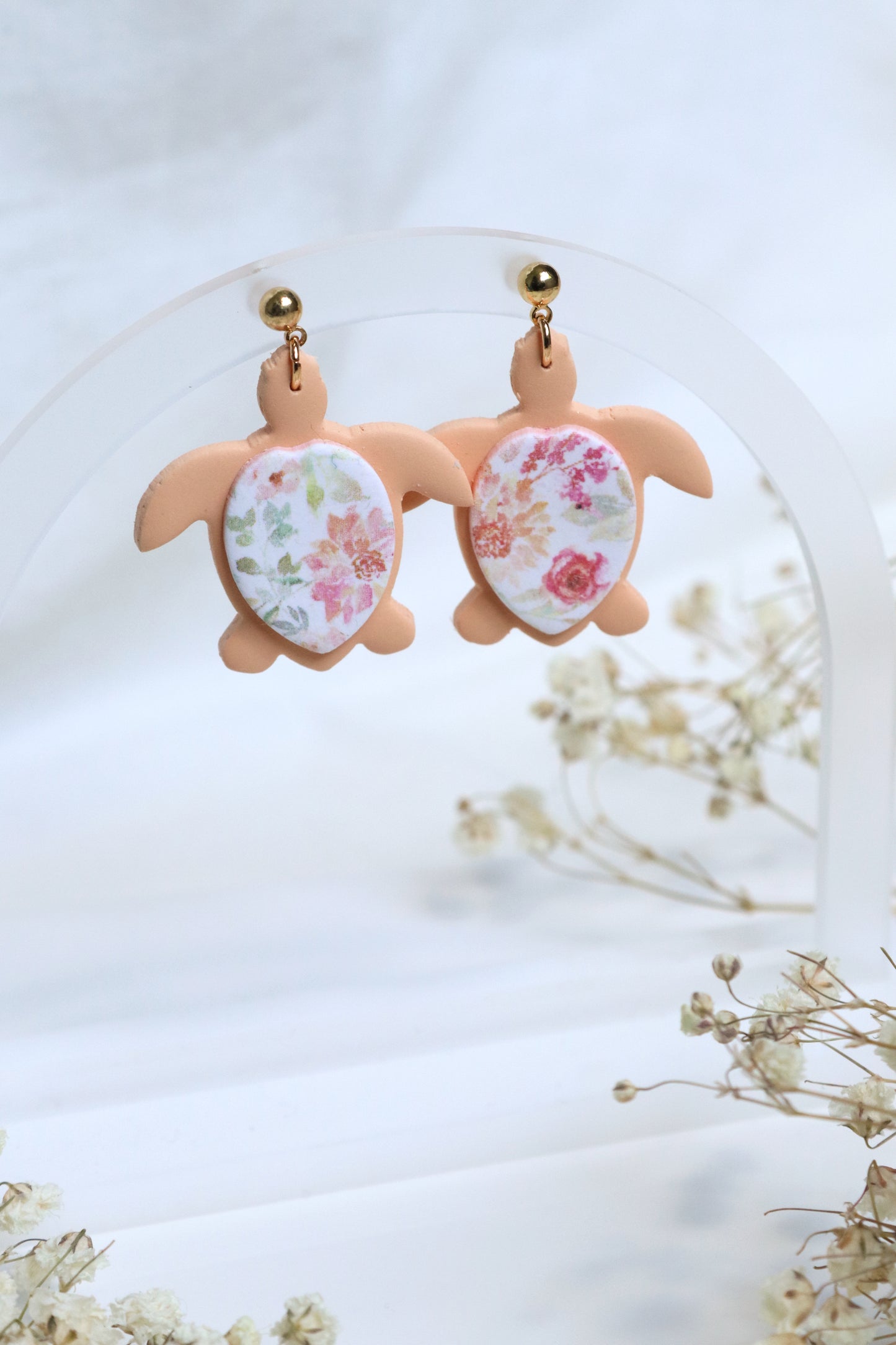 Floral Sea Turtle Dangles