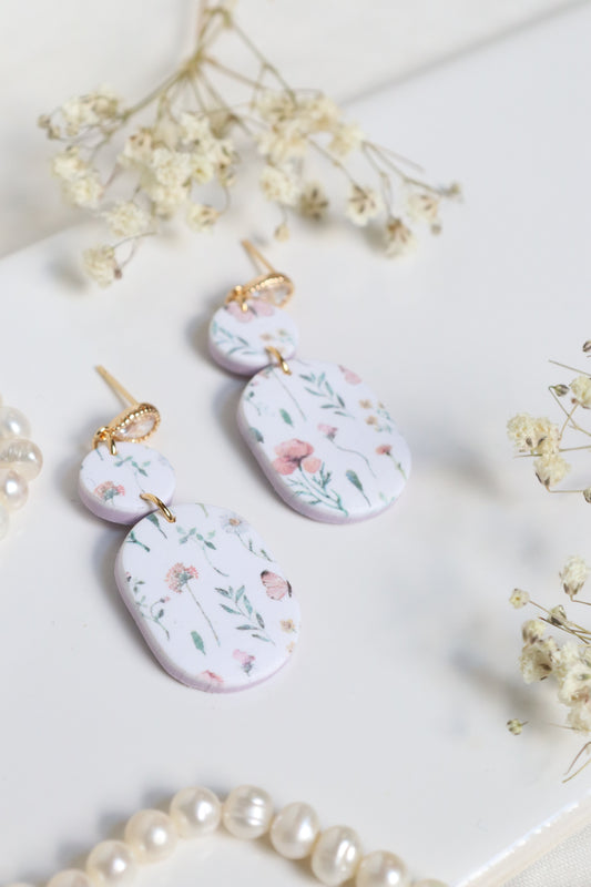 Floral Print Dangles