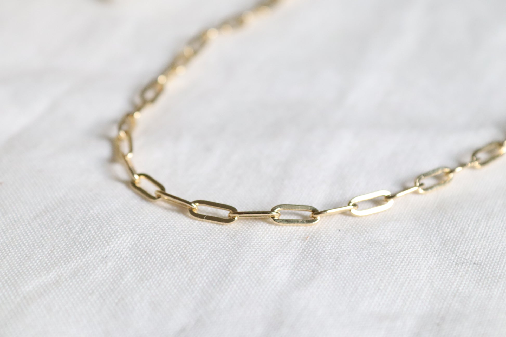 18" 18k Gold-Filled Paperclip Necklace