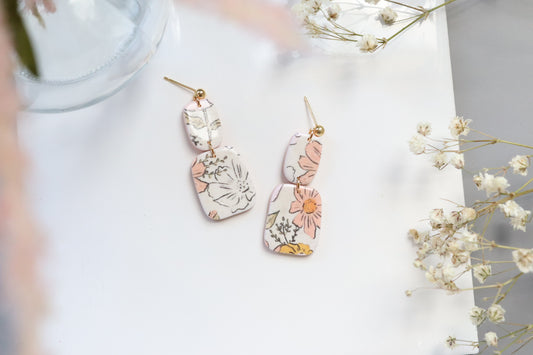 Mira Floral Print Dangles