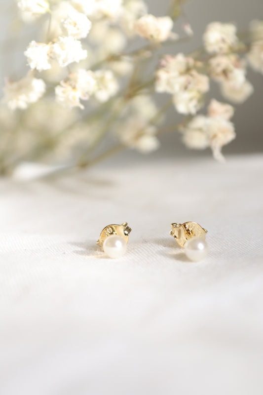 Gold-Filled Pearl Studs