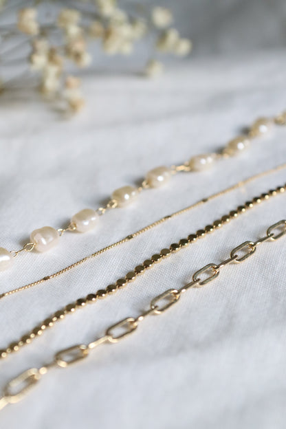 18k Gold-Filled Flat Ball Chain Necklace