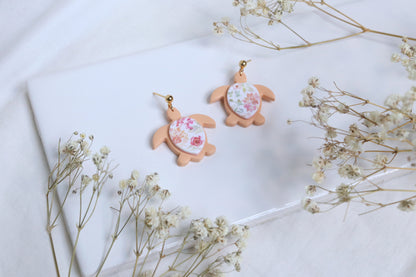 Floral Sea Turtle Dangles