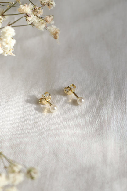 Gold-Filled Pearl Studs