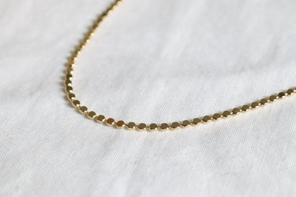 18k Gold-Filled Flat Ball Chain Necklace