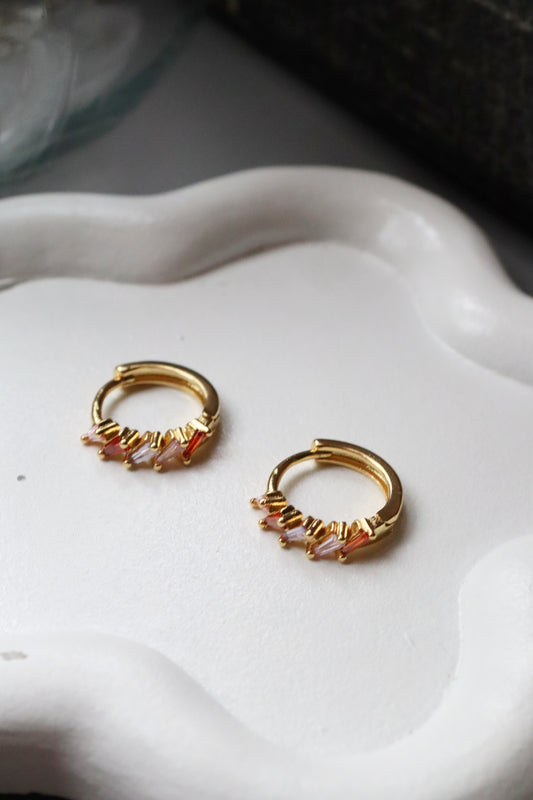 Glitter and Gold Gold-Filled Hoops