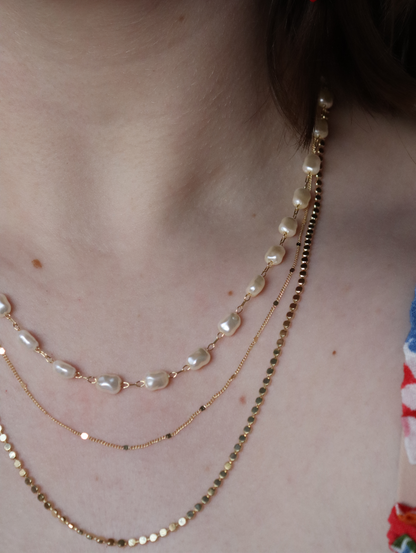 18k Gold-Filled Flat Ball Chain Necklace