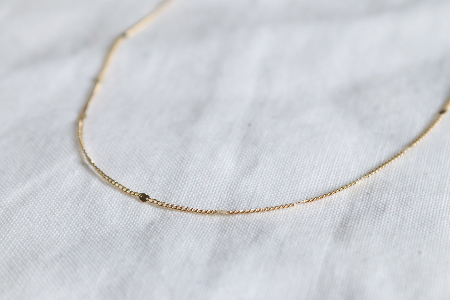 18k Gold-Filled Delicate Curb Chain