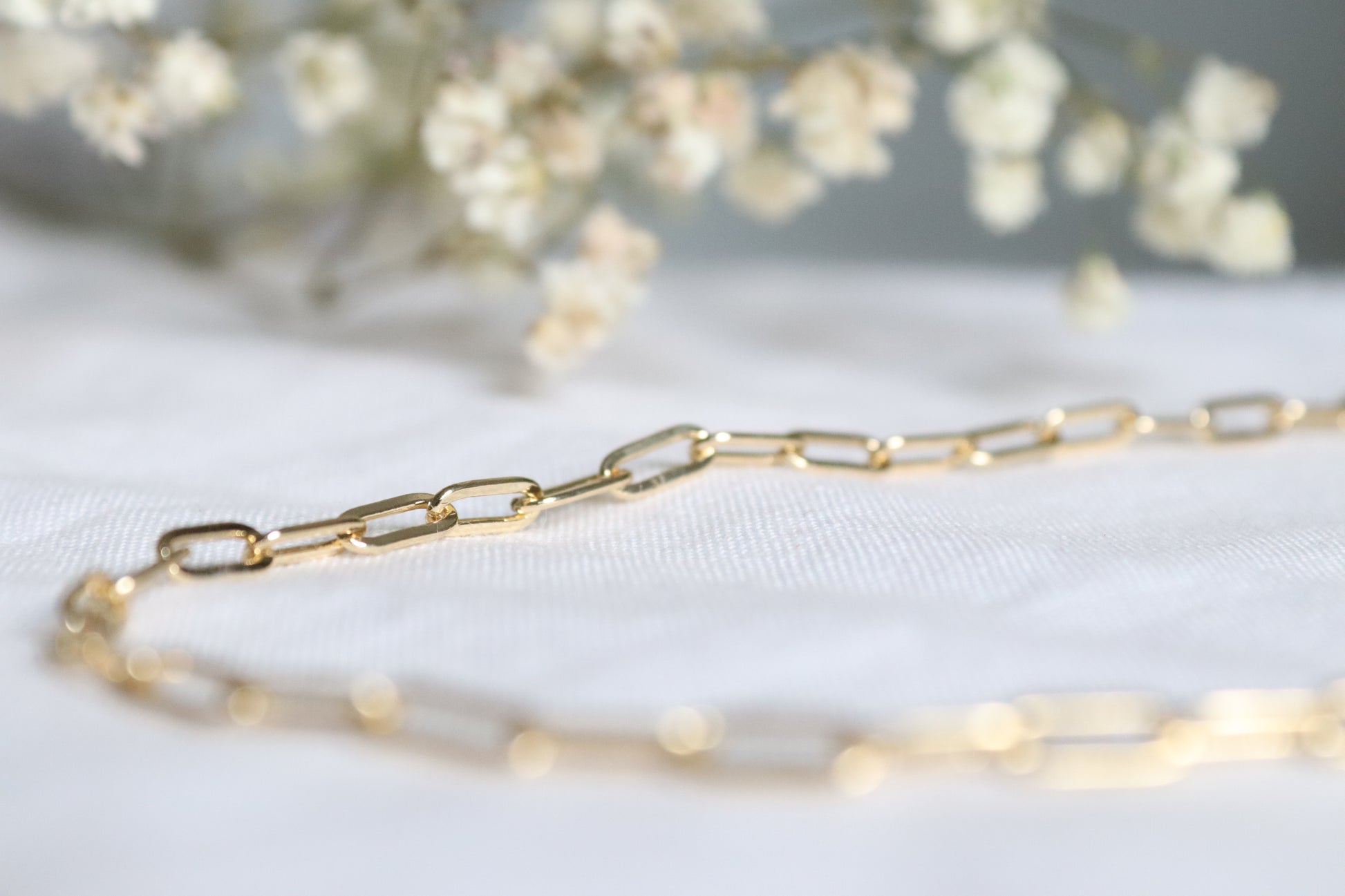 18" 18k Gold-Filled Paperclip Necklace