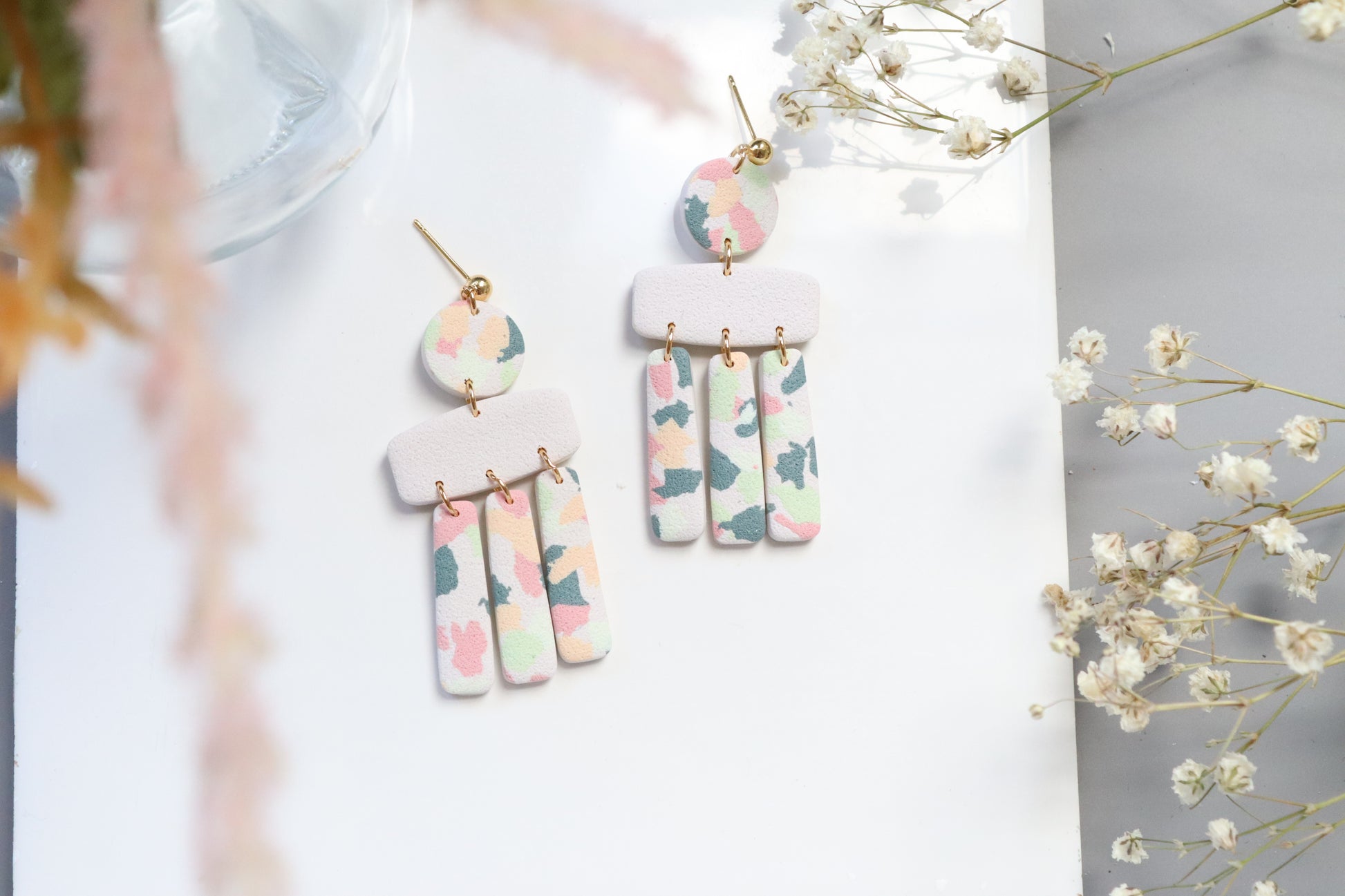 Terrazzo Statement Dangles