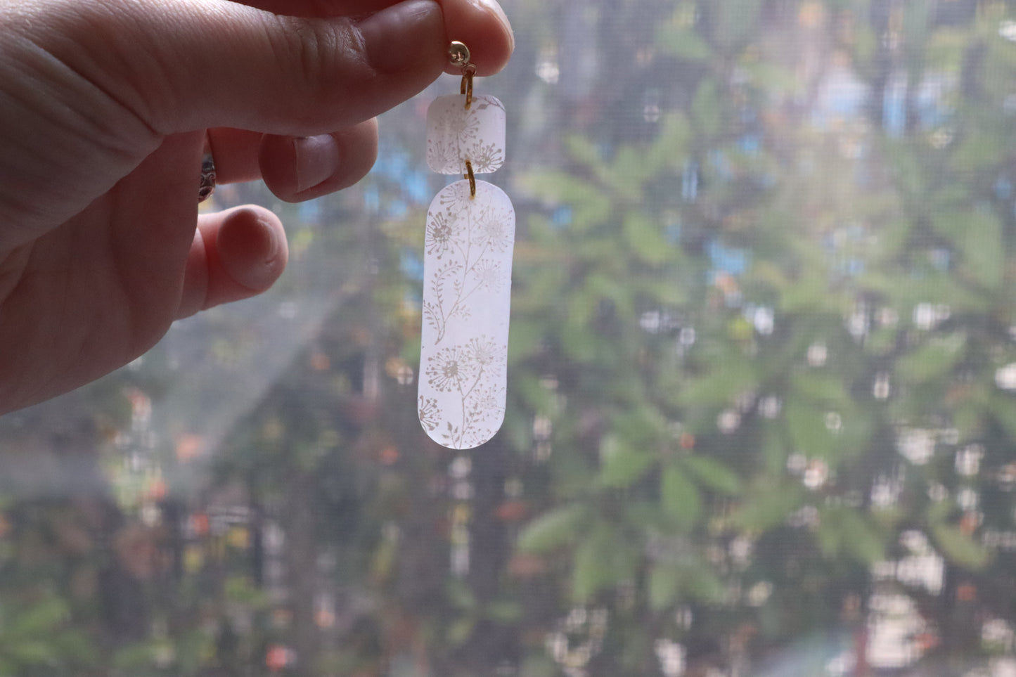 Translucent Dandelion Dangles