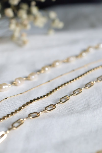 18" 18k Gold-Filled Paperclip Necklace